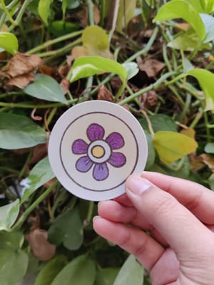 Colour me purple sticker